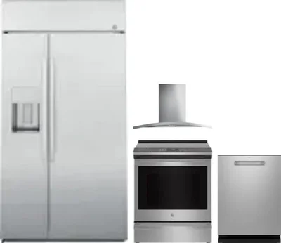 4 Piece Package Includes Refrigerator, Range, Hood And Dishwasher